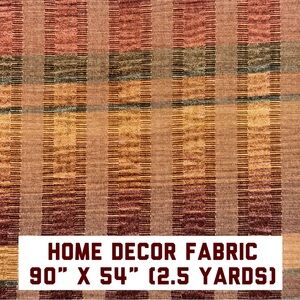 Autumn Colors Plaid Home Decor Fabric Light-Medium Weight 90” x 54” (2.5 yards)